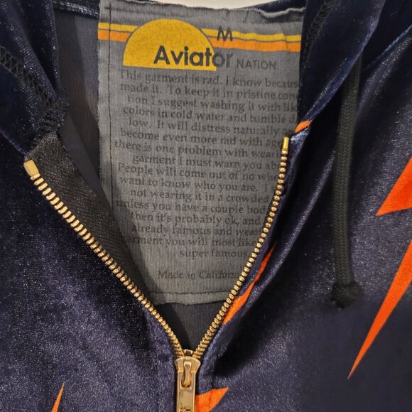 Aviator Nation Woman Velvet Lighting Bolt Zip up hoodie and pants - Picture 4 of 6